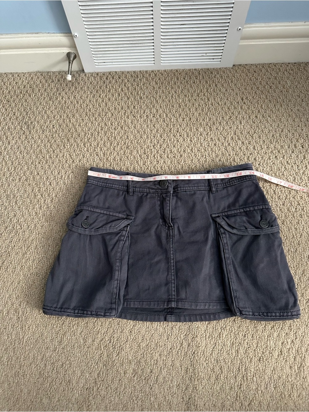 Garage Gray Mini Skirt with Cargo Detail